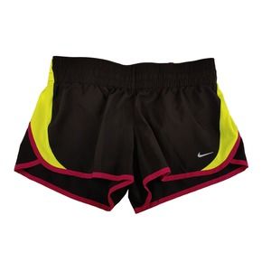 Nike Shorts Women's Medium Black Pink Neon Green Sri Fit Elastic Waist